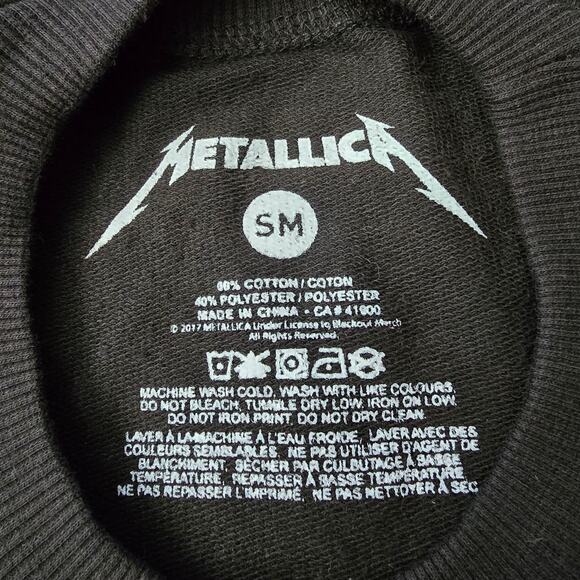 NWOT Mens Licensed Black Metallica Ride the Lightning Terry Tunic T-Shirt Size S - Picture 7 of 7